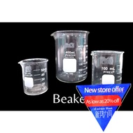 Beaker Brand: Pyrex 50ml,100ml,250ml, 400ml.