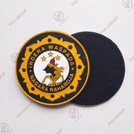 Yellow Wayang Kresna Logo Rubber Patch Kresna Logo Emblem/ Prepet Logo Patch