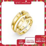 [CHAT TO ORDER SIZE] bag K21 Gold Smooth Double Ring - 14K Gold