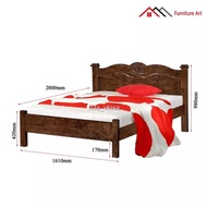 ◆♈Furniture Art Design Queen Bed frame/ Katil Queen/ Katil kayu/ Wooden Bed Frame1004 C
