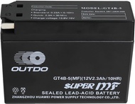 GT4B-5-BS 12V Motorcycle Battery 2.3AH 30CCA AGM Sealed Powersports Battery Maintenance Free Recharg