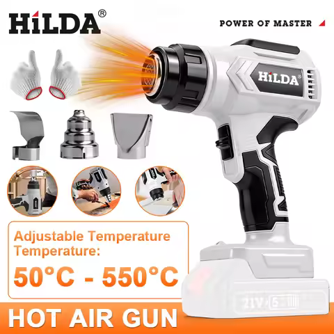 HILDA Hot Air Gun Handheld Adjustable Temperature and Non-adjustable Temperature Heat Guns with Nozz