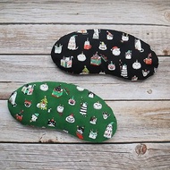【聖誕組合】貓咪的聖誕節 熱敷眼罩+束口袋 交換禮物 聖誕禮物