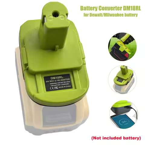DM18RL Battery Adapter for Ryobi 18V Tools Convert for Dewalt 20V Battery & Milwaukee 18V Battery to