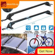 2PCS Universal 110cm/43-inch Car Roof Rack Cross Bar w/ Anti-Theft Lock Adjustable Window Frame for bike kayak cargo 4FZJ