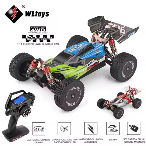 WLtoys 144001 1:14 RC Racing Car 65Km/H 2.4G Remote Control High Speed Off-Road Drift Shock Absorpti