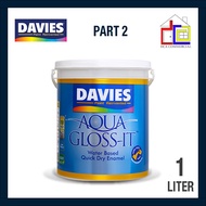 Davies Aqua Gloss It Odorless Water Based Paint 1 Liter 100% Acrylic Quick Dry Enamel Brix (Part 2)