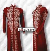 Jubah gamis elbani bordir SHIMAR jubah luaran full bordir depan belakang tangan panjang pria dewasa 