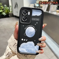 CHENYYKA Casing Hp Untuk OPPO A57 2022 A77 A2022 A57s A57e A77s Case Pola planet Kesing Desain baru
