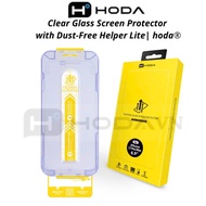 [Hoda Dust-Free 0.33] Full Screen Transparent Tempered Glass with Dust Removal Support Frame for iPh