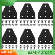 [luxiang.] 6Pcs 4040 Corner Bracket Joint Plate T Shape 5 Hole Aluminum Extrusion Connector 4040 Ser