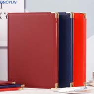 DNOYLW A4 Agreement Folder, PU Leather Protective Certificate Diploma Cover, Durable Corner Slots Mu