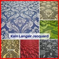 Kain Meter Langsir Jacquard Tebal Murah Bidang 55" Sesuai DIY Curtain / Kusyen Cushion / Alas Meja Kerusi Sofa Cover