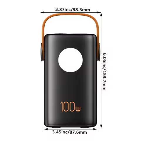 100W Large Capacity 60000mAh Power Bank PowerBank LED Digital Display Portable USB C Fast Charging E