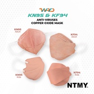 NTMY WPD KN95 KF94 Anti-Viruses Copper Oxide Anti Microbial 3D Reusable Face Mask GB Standard Kids A
