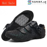 【SGPORE.sg】Mtb Cycling Shoes Flat Sneaker Mountain Male Cleat Shoes Speed Road Cycling Footwear Men's Specialized Spd Bicycle Riding Triathlon Racing Bike for Men Non Locking Cycling Shoes