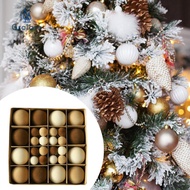 [nvnrbso] Flocked Christmas Baubles, Ornaments, Hanging Baubles for Christmas Trees