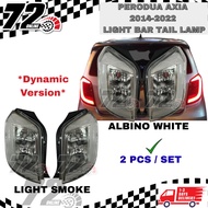 OFFER Perodua Axia 2014-2022 Light Bar Dynamic Tail Lamp - Albino White/Light Smoke Lampu Belakang A