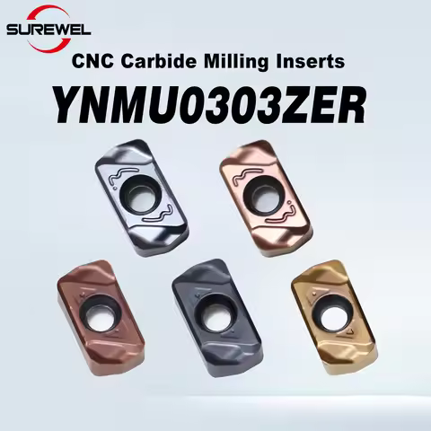 SUREWEL YNMU0303ZER Double Face Cutter Carbide High Feed Milling Inserts EXN03R Thread head Insert C