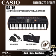 Casio SA-76 44-Key Mini Keyboard Orange With Keyboard Bag SC-70R Bag (SA-76 / SA76 / SA 76)