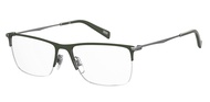 Men's LV 5029 Square Prescription Eyewear Frames, Matte Green/Demo Lens, 55 mm, 17mm
