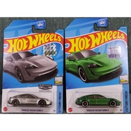 HOTWHEELS 2023 FACTORY SEALED MASTERCASE HW FRESH PORSCHE TAYCAN TURBO ZAMAC EDITION LOT OF 2 DIECAS