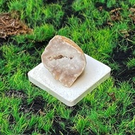 能量水晶擺飾-招財開運瑪瑙可愛幾何菱形白晶洞開口笑 快速出貨