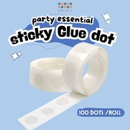 [SG Seller] Balloon Glue Dots 100 dots Roll Adhesive Sticker for Birthday Decoration