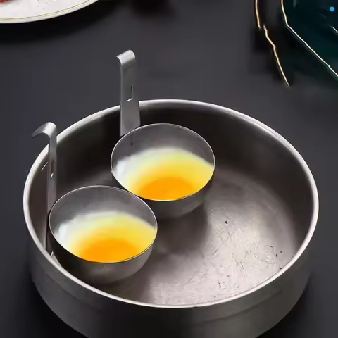 Poached Egg Maker Egg Poaching Pan Nonstick Large Egg Poachin Boiled Holder Egg Steamer Rack Egg Coo