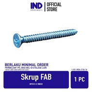 IND PARTY FAB Screw Parts M10 x 2 inch Screw Bolts Self Tapping Screw Harden Flat Headphillips F+ AB