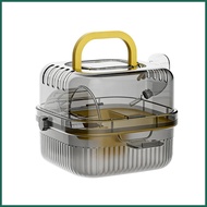 Small Animal Carrier with Running Wheel Portable Box Hamster Carrier with Water Bottles for Guinea B