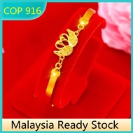 Gold 916 Original Malaysia Bracelet for Women Bangles Men Rantai Tangan Bajet Emas 916 Tulen Gelang 