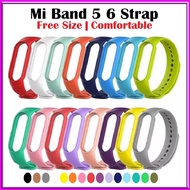 Mi Band 5 / Mi Band 6 Replacement Strap / Fitness Watch Band (Colourful / Free Size)