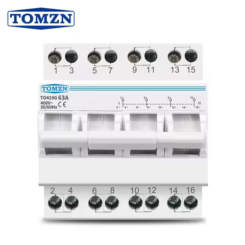 TOMZN 4P 40A 63A MTS Dual Power Manual Transfer Isolating Switch Interlock Circuit Breaker