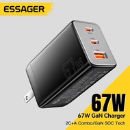 Essager 67W GaN USBA Type C Charger Quick Charge QC3.0 PD PPS USB Type C Charger For IPhone 15 14 13