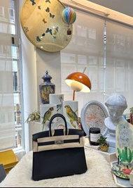 Hermes Birkin 25 cm.  黑色銀扣