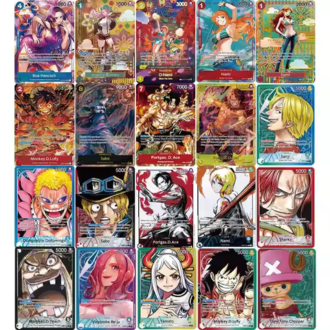 Anime One piece Proxy Collection Card Monkey D Luffy Portgas D Ace Nami OP01-OP09 Manga Refractive C