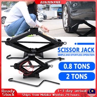 Heavy Duty Scissor Jack Car Repairing Tool 0.8 / 2.0 Ton Car Jack Tyre Repair Workshop Jek Kereta Tukar Tayar 地板千斤顶