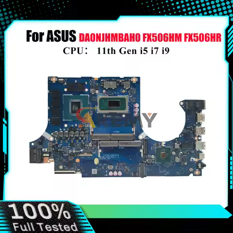 DA0NJHMBAH0 Laptop Motherboard For ASUS TUF Gaming FX506H FX506HR FX506HM Mainboard W/ 11th Gen i5 i