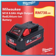 MILWAUKEE HIGH OUTPUT 8.0 Ah M18 RED LITHIUM-ION BATTERY M18 HB8 ASIA