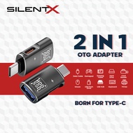 SILENTX OTG ADAPTER 2IN1 USB C WITH POWER SUPPLY FOR HDD SSD PRINTER CARD READER
