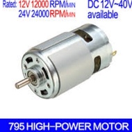 Dynamo Electric Motor 795 Rs795 Dc Motor Shaft 5Mm 12V-24V 8000-20000Rpm High Torque