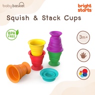 ของเล่นเด็ก เสริมสร้างพัฒนาการ Baby Einstein Squish & Stack Cups ถ้วยยางบีบ ติดฝาผนังได้ สำหรับลูกน้