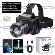 【Garansi 30 tahun】Senter Kepala Zoom Super Terang/Senter Kepala ZOOM 99000 Lumen/Senter Kepala Cahay