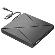 【ZNBY】External CD/DVD Drive Portable DVD Reader Writer ROM Drive CD Burner External Disk Drive For L