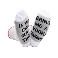 2 PAIRS VODKA Gift If You Can Read This Bring Me A VODKA Funny Novelty Socks For Vodka Lover