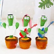 stromph*Dancing cactus toy recording talking rechargable plush toys with light
