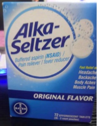 American Alka Seltzer summed soda effervescent tablets effervescent tablets of weak alkali acid flat