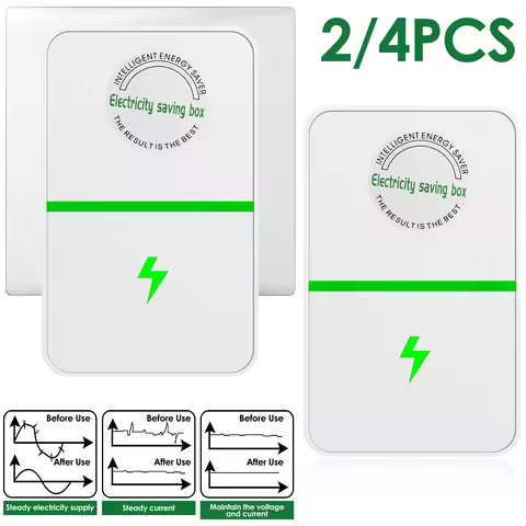 2/4Pcs Power Saver 90V-250V Electric Energy Saver US Standard Household Electricity Saving Box Smart
