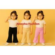 Save 3 Pcs Girls' Cutbray Pants Ages 0-14 Years Striped Pattern